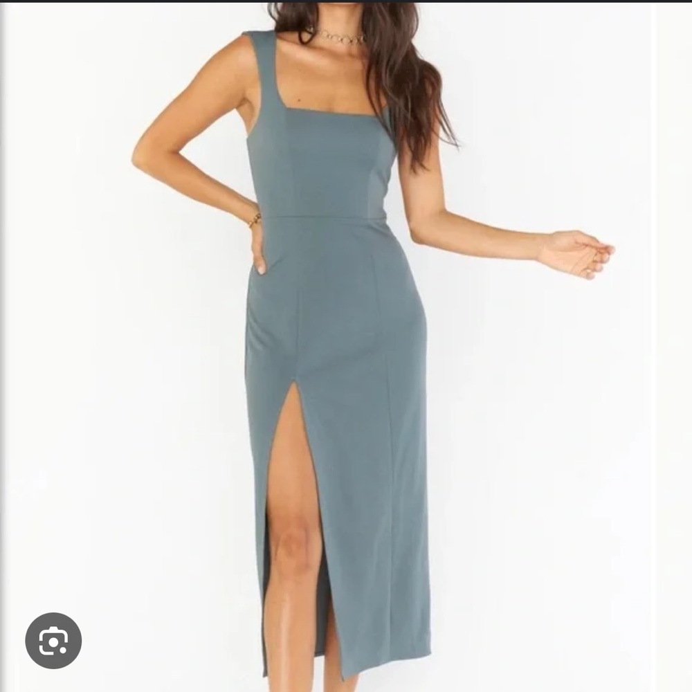 NWT Show Me Your Mumu Eden midi stretch dress dusty sage size large